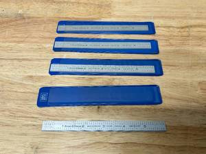 lot 112 image: BROWN & SHARPE Lot of 4- Stainless Steel Rulers