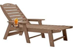 lot 40 image: Chaise Lounge Chair for Outdoor,Patio Lounge Chair with 6 Positions, Weather Resistant