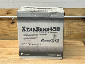 lot 19 image: PREMIER BUILDING SOLUTIONS Case of Xtra Bond 450 Neutral Cure Silicone Sealant- Clear (24 tubes)