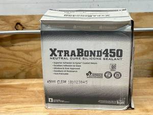 lot 119 image: PREMIER BUILDING SOLUTIONS Case of Xtra Bond 450 Neutral Cure Silicone Sealant- Clear (24 tubes)