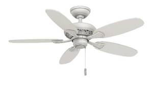 lot 9 image: CASABLANCA Fordham 44 Cottage White Ceiling Fan