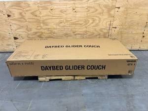 lot 2A image: ALLEN  ROTH 2-person Light Brown Steel Outdoor Glider