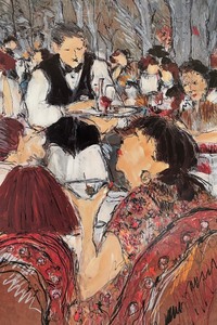 lot 51 image: French Cafe Views Print by Catherine Mayer