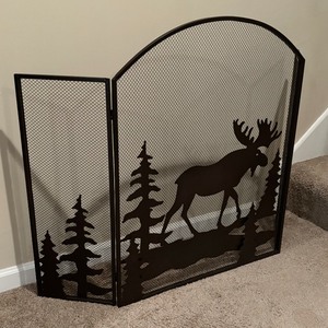 lot 53 image: Northwoods Moose Design Fireplace Screen