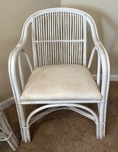 lot 71 image: Two White Vintage Chairs