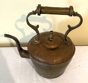 lot 81 image: Antique French Country Brass Teapot