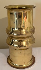 lot 84 image: Brass Candleholder and Vase