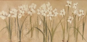lot 136 image: White Narcissus Framed Print by Cheri Blum