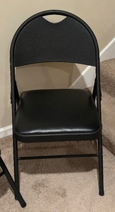 lot 57A image: Two Black Folding Chairs