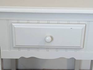 lot 13 image: White Wood Side Table