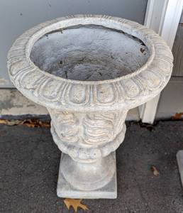 lot 180 image: Pair of Large Plaster Planters