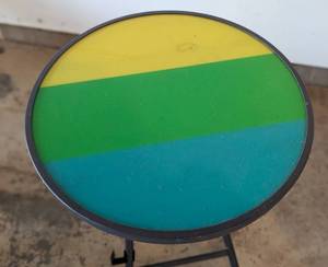 lot 187 image: Pair of Colorful Folding Patio Side Tables