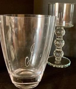 lot 117 image: Variety of Clear Glass and Crystal Vases