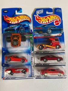 6 Red Hotwheel Cars