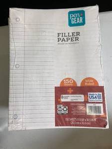 Pen Gear Filler Paper 150 Sheets - Set of 12