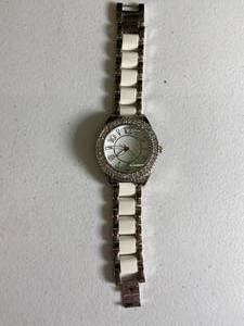 White & Stainless Steel Designer Watch
