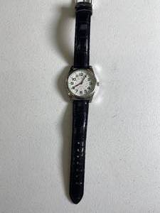 Black Leather Band Designer Watch