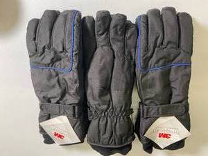 3M Thinsulate Insulation Gloves Mens BlackBlue Size MediumLarge - 3-Pack