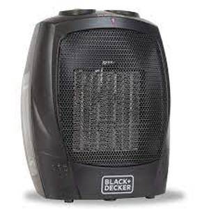 lot 74 image: BLACKDECKER Personal Ceramic Indoor Heater Black