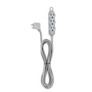 lot 22 image: Set of 2 Globe Electric 12 3 Outlet Extension Cord Gray