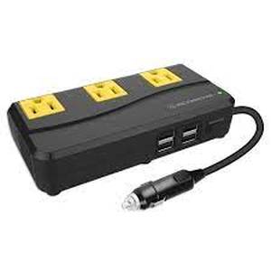 lot 102 image: Scosche 200W Portable Power Inverter with 4 USB Ports PI200PS