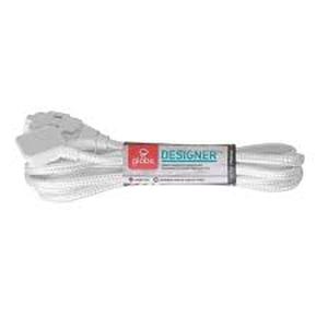 lot 105 image: Set of 4 Globe Electric 9 3 Outlet Extension Cord White