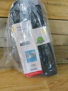 lot 106 image: GE 4 Outlet Surge Protector Power Strip with 2 USB Ports