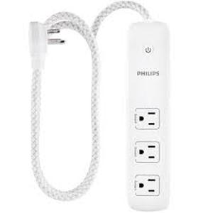 lot 133 image: Philips 4 Smart Plug 3-Outlet Extension Cord - White