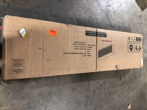 Hanson Rectangular Charcoal Gray TV Stand for TVs Up To 75 in.   Customer Returns See Pictures