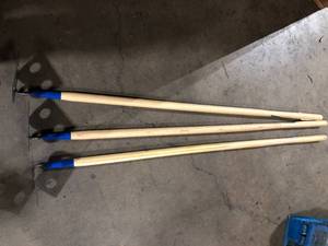 Lot of  7 in. x 60 in. Mortar Hoe Wood Handle by Bon Tool  Customer Returns See Pictures