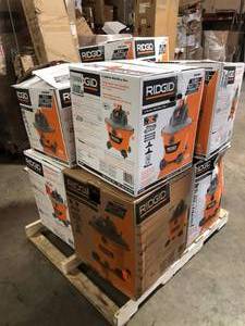 Pallet of Assorted WetDry Shop Vacs  Various Models and Conditions Customer Returns See Pictures