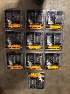 Lot of DEWALT Black and Gold Impact Ready Metal Drill Bit Set (18-Piece)   Customer Returns See Pictures