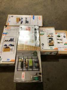 Lot of Assorted Storage Shelving Various Sizes and Conditions   Customer Returns See Pictures