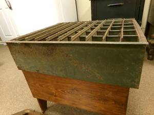 lot 127 image: Vintage Metal Cubby Cabinet...