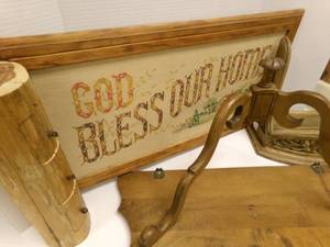 lot 130 image: Vintage Wooden Shelf and and Stitch...