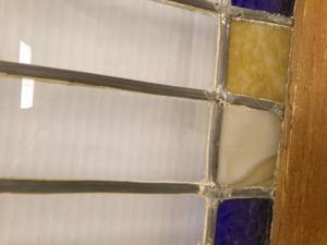 lot 137 image: Stained Glass Window small hairline...