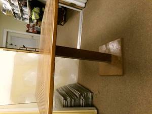 lot 165 image: Handmade Card Table and Stool... Table 37 x 37 x 30