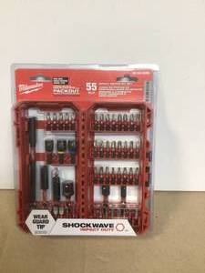 Milwaukee SHOCKWAVE Impact Duty Alloy Steel Screw Driver Bit Set with PACKOUT Accessory Case (55-Piece) Customer Returns See Pictures