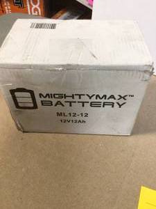 MIGHTY MAX BATTERY 12-Volt 12 Ah Sealed Lead Acid (SLA) Rechargeable BatteryCustomer Returns See Pictures