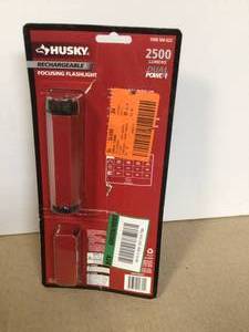 Husky 2500 Lumens Dual Power LED Rechargeable Focusing Flashlight with Rechargeable Battery and USB-C Cable Included Customer Returns See Pictures