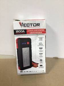 VECTOR 1600 Peak Amp Automotive Lithium Jump Starter, Portable Power  15W USB-A & USB-C Customer Returns See Pictures