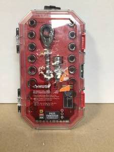 Husky 38 in. Drive 6-Point Pass-Thru Ratchet and Socket Set (35-Piece) Customer Returns See Pictures