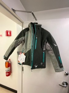lot 89 image: Motorfist premium waterproof snow jacket. Grayteal