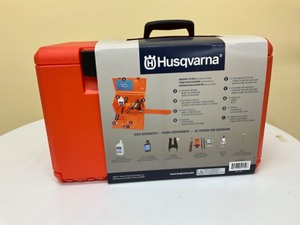 lot 14 image: Husqvarna power box chain saw travel case NEW