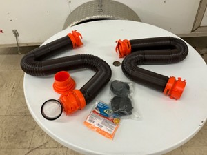 lot 43 image: BRAND NEW set of two stinkey slinkey black tank sewer hoses