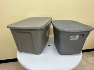lot 62 image: Set of two storage tubs WLids