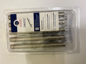 lot 65 image: Stainless steel Cabinet Pulls (set of 10)