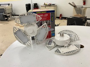 lot 118 image: Two pack tripanel led garage light