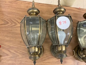 lot 75 image: set of 4 exterior wall sconce