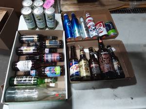 lot 15 image: Collection Of Beer Cans & Bottles